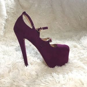 JustFab Purple High Heels